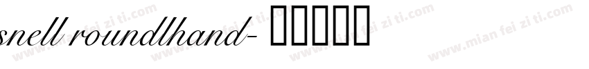 snell roundlhand字体转换